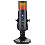 THE G-LAB K-Mic Natrium Gaming-Mikrofon RGB - Hohe Audioqualität, Anti-Vibrations-Unterstützung - USB-Desktop-Mikrofon…