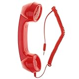 prasku 3,5 Mm Mikrofon Retro Handy Telefonhörer Klassischer Empfänger - Rot