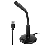 USB-Mikrofon, geräuschunterdrückendes kabelgebundenes Mikrofon, Kondensatormikrofon, einstellbare Aufnahme,…