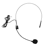 MagiDeal Back-Elektret-Mikrofon Mit Unidirektionalen Kopfbügel- Biege Stecker Headset