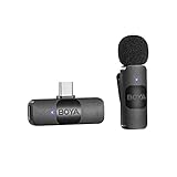 Boya BY-V10 USB-C kabelloses Mikrofon, Mini-Ansteckmikrofon mit Geräuschunterdrückung, kompatibel mit…