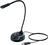 SCHWAIGER MF200 Gaming Mikrofon USB mit RGB Beleuchtung Flexibler Schwanenhals Stream Videokonferenz…