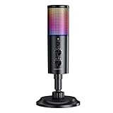 SOOMFON Gaming Mikrofon RGB Kondensator Mikrofon Gaming Microphone USB Mikrofon Nierencharakteristik…