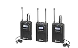 Boya by-WM8 Pro-K2 UHF Dual-Channel Wireless Mikrofon System mit One Receiver und Two Transmitter