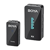 Boya BY-XM6-S1 Mini 2.4GHz Wireless Lavalier Microphone for DLSR Camera/iPhone/Android, Dual Lapel Wireless…
