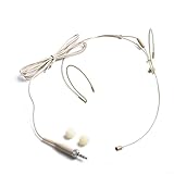 Feegow Headset-Mikrofon, kabelloses Doppel-Ohrbügel, Headset-Mikrofon, leicht und bequem, Mikrofon passt…