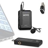 Movo WMX-1-UL USB-C kabelloses Lavalier-Mikrofon, USB-C, kabelloses Ansteckmikrofon für Computer, kabelloser…