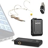 Movo WMX-1-UH USB-C Wireless Headset Mikrofon USB Wireless Headset Mikrofon für Computer, Smartphones…
