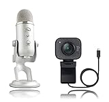 Yeti Silber Mikrofon und Streamcam kit