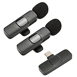 Kabelloses Lavalier-Mikrofon, K9 USB C -Ansteckmikrofon Plug-Play-Kabelloses Mikrofon 6‑10 Std. Standby-Zeit…