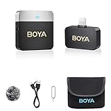 Boya BY-M1V5 Kabelloses Lavalier-Mikrofon, Dual-Mini-iPhone-Mikrofon, Play & Play mit Geräuschunterdrückung…