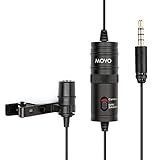 Movo LV1 Lavalier-Ansteckmikrofon für Kameras, Camcorder und Smartphones, kompatibel mit iPhone und…