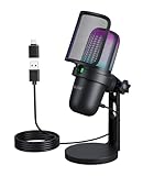 KO-STAR USB-Mikrofon für PC, Computer-Gaming-Mikrofon für PS4/PS5/Mac, Kondensatormikrofon mit Quick…