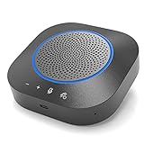 YUANJ Bluetooth Konferenzlautsprecher, USB Konferenzlautsprecher für Homeoffice, 4 integrierte Mikrofone…