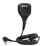 Retevis Funkgerät Lautsprecher Mikrofon 2Pin Schultermikrofon mit 3,5-mm-Audiobuchse Kompatibel mit…