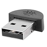 USB-Mikrofon-Audio-MIC-Empfänger-Adapter Plug & Play für Computer PC Laptop Desktop (Schwarz)