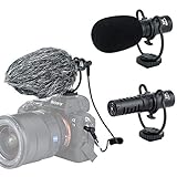 JJC SGM-V1 Shotgun Video-Mikrofon, Nierencharakteristik-Kondensatormikrofon, Vdeomicro mit Shock Mount,…
