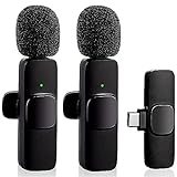 Kabelloses Lavalier-Mikrofon für Typ-C-Telefon, Plug-Play, kabelloses Mikrofon mit 2 Mikrofonen für…